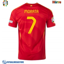 Fotballdrakt Herre Spania Alvaro Morata #7 Hjemmedrakt EM 2024 Kortermet
